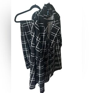 SHEIN Black and White Blazer & matching crop pants for a Bold Statement